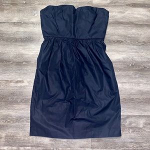 Jcrew strapless navy dress size 6